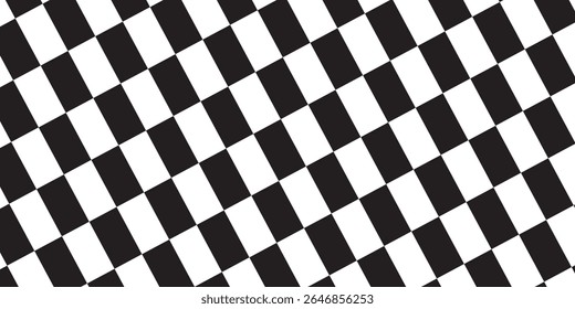 Black and white checkered pattern, Checkerboard seamless pattern. vector illustration