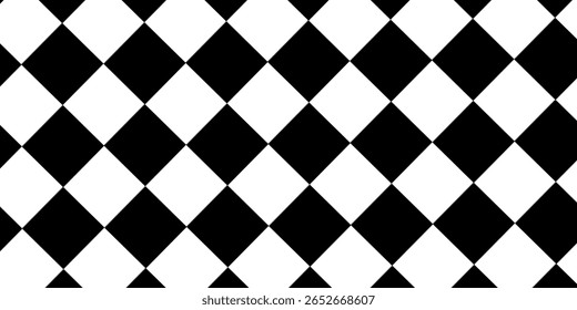 Black and white checkered pattern, Checkerboard seamless pattern. eps.10