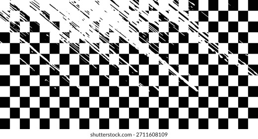 Black and white checkered pattern, Checkerboard seamless pattern