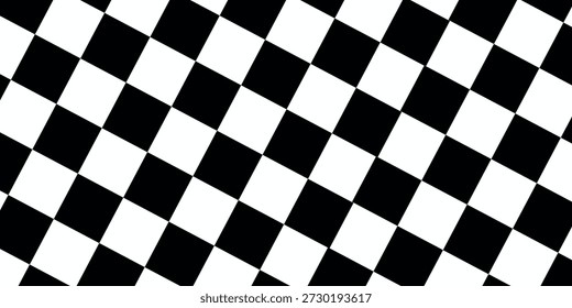 Black and white checkered pattern, Checkerboard seamless pattern


