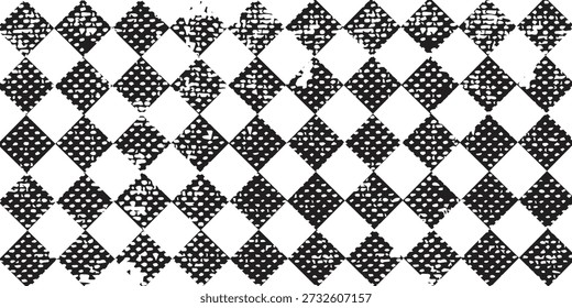 Black and white checkered pattern, Checkerboard seamless pattern, eps 10