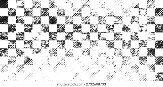 Patrón a cuadros en blanco y negro, patrón transparente de tablero de ajedrez