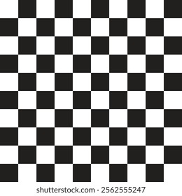 Black and white checkered pattern . Chess pattern . Black and white square background