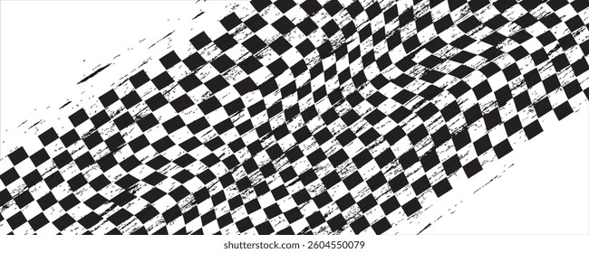 Black and white checkered pattern. Chess pattern. Black and white checkered background. 3D checkered wallpaper. vector illustration