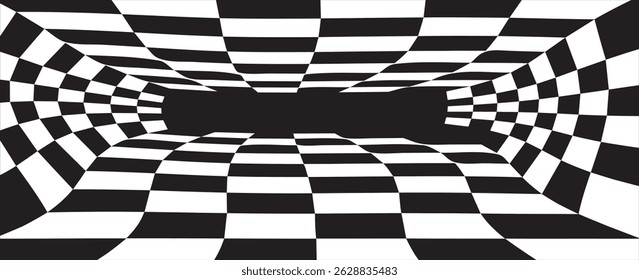 Black and white checkered pattern. Chess pattern. Black and white square background.
Checkered wallpaper. Vector illustration