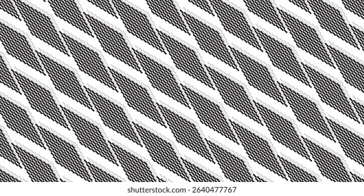 Black and white checkered pattern . Chess pattern . Black and white square background . Checkered wallpaper . Vector illustration