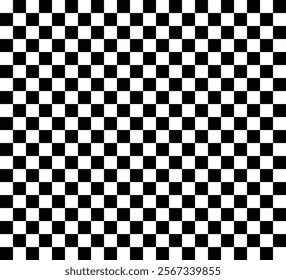 Black and white checkered pattern with a chessboard design, perfect for backgrounds and wallpapers. Vector illustration.