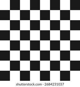 A black and white checkered pattern is displayed, creating a repeating grid of squares. The design is simple and visually striking.