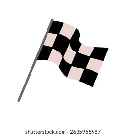 Black and white checkered racing flag vector art