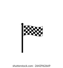 Black and white checkered racing flag icon.