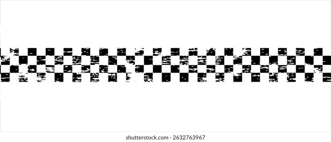 Black and white checkered rectangular frame. Square racing checkerboard pattern. Chessboard geometric pattern. Rally checkerboard pattern. Finish racing frame.