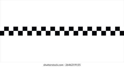 Black and white checkered rectangular frame. Square racing checkerboard pattern. Chessboard geometric pattern. Rally checkerboard pattern. Finish racing frame