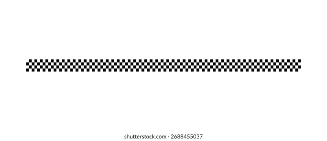 Quadro retangular quadriculado preto e branco. Quadrado padrão de tabuleiro de xadrez de corrida. Padrão geométrico do tabuleiro. Padrão de tabuleiro de xadrez de rali. Termine o quadro de corrida. Ilustração vetorial sobre fundo branco