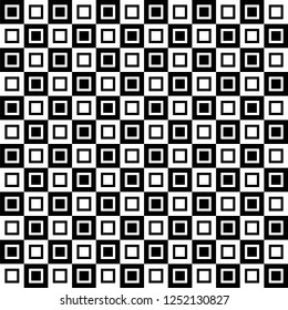 Black and white checkered seamless pattern. Endless background.