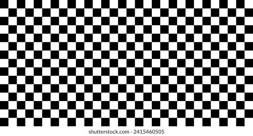 Black and white checkered seamless pattern. Endless background