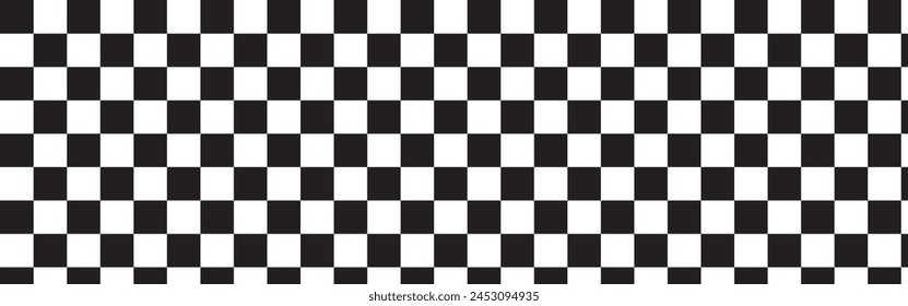 Black and white checkered seamless pattern. Endless background. Racing flag texture