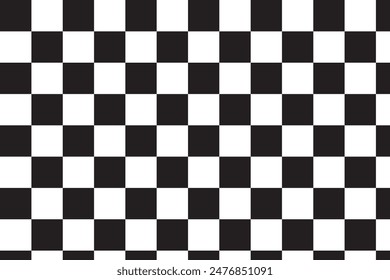 Black and white checkered seamless pattern. Endless background. Racing flag texture