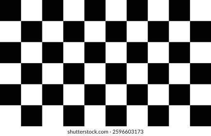 Black and white checkered seamless pattern. Endless background. Racing flag texture.