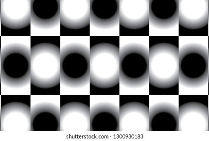 Black and white checkered tablecloth banner.Texture for : plaid, tablecloths, clothes, shirts, dresses, paper, bedding, blankets, quilts and other textile products. Vector illustration.
