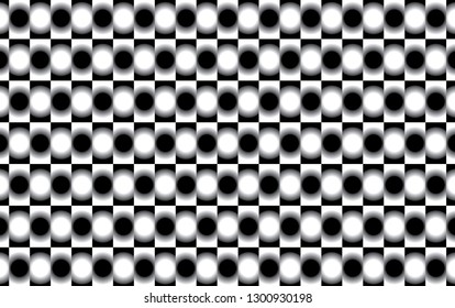 Black and white checkered tablecloth banner.Texture for : plaid, tablecloths, clothes, shirts, dresses, paper, bedding, blankets, quilts and other textile products. Vector illustration.