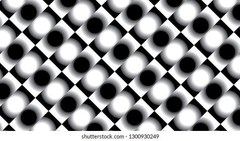 Black and white checkered tablecloth banner.Texture for : plaid, tablecloths, clothes, shirts, dresses, paper, bedding, blankets, quilts and other textile products. Vector illustration.