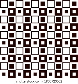 Black And White Checkered Tile. Vector Checkered Pattern.