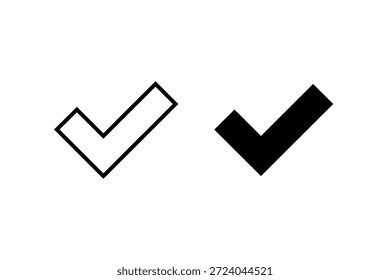 Marcas de verificación en blanco y negro que simbolizan las elecciones correctas y el Acuerdo.