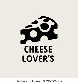 Un logotipo de queso blanco y negro de alta calidad profesional detallado moderno
