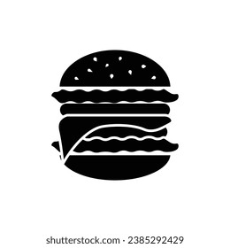 Black and white cheeseburger isolated on white background. Vector illustration
Black and white cheeseburger isolated on white background. Vector illustration