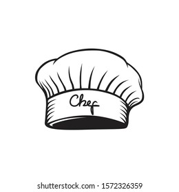 Black and white Chef hat vector object