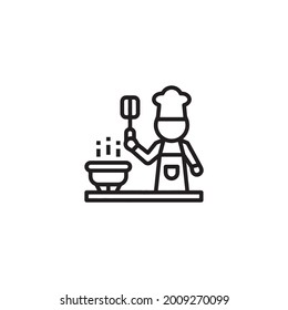 Black and white chef icon design