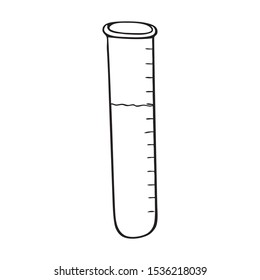 Black and white chem flask with white backdrop