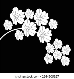 black and white cherry blossoms are simple and luxurious, suitable for use in all fields, especially those related to the plant world