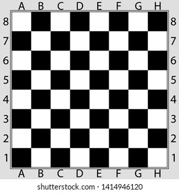 Black and white chess board