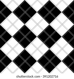 Black White Chess Board Background Vector Illustration