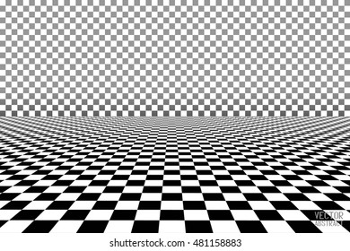 Black and White Chess Board Background Mockup. Ready Layout for Your Design. Poster Print Pattern. Vector. 3d Illustration