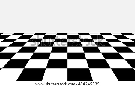 Black and white chess board in different perspective.