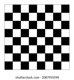 Black and white chess board. Empty checkered checkerboard. Chess Pattern. Black and white squares. Isolated vector illustration on white background.