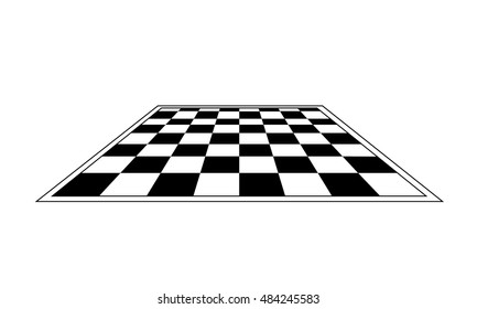 Black and white chess board. Vector