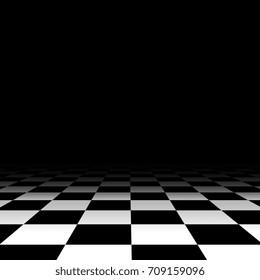 Black and white chess floor background empty. Vector illustration - Shutterstock ID 709159096