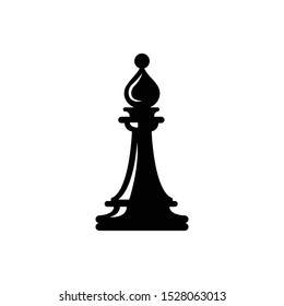 Black and White Chess Game Figure. Vector