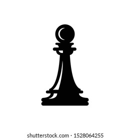 Black and White Chess Game Figure. Vector