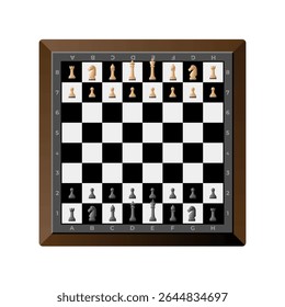 Black and white chess game pieces