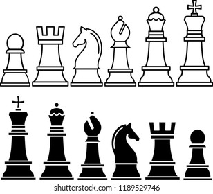 black and white chess icon