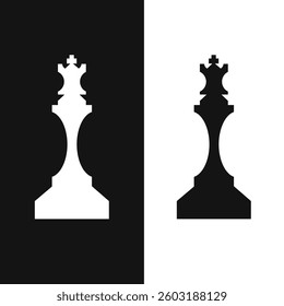 Black and White Chess King Design
