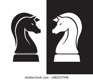 Black and White Chess Knight