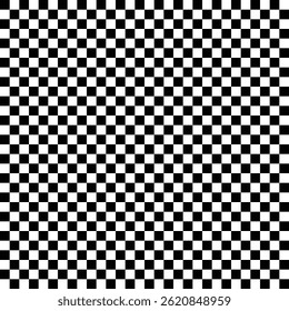 Black and white chess pattern.  Abstract checkered chessboard or checkerboard for game, grid with geometric square shape. Retro mosaic floor.  Racing flag vector illustration. Chess pattern
