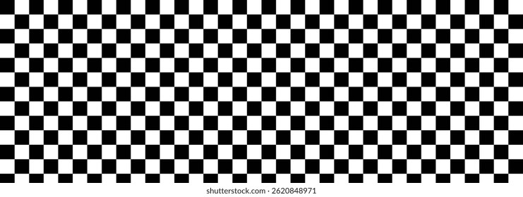 Black and white chess pattern.  Abstract checkered chessboard or checkerboard for game, grid with geometric square shape. Retro mosaic floor.  Racing flag vector illustration. Chess pattern