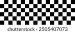 Black and white chess pattern. Checkerboard seamless vector illustration. Abstract checkered checkerboard for game. Grid geometric rectangle shape. Race flag. Retro mosaic floor.