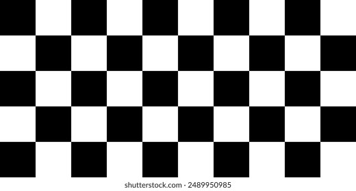 Patrón de ajedrez en blanco y negro. Tablero de cuadros de Ilustración vectorial sin fisuras. Abstractas tablero de cuadros para el juego. Forma rectangular geométrica de cuadrícula. Bandera de carrera. Suelo de mosaico retro.